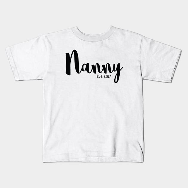 Nanny Pregnancy Announcement Kids T-Shirt by Bumblebee's Designs